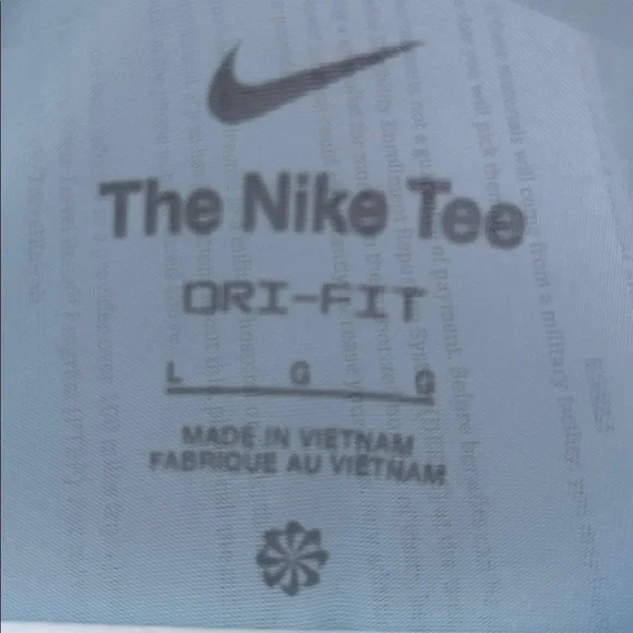 NWT Nike Dri-Fit Womens Training Top L Sky Blue - Picture 10 of 12